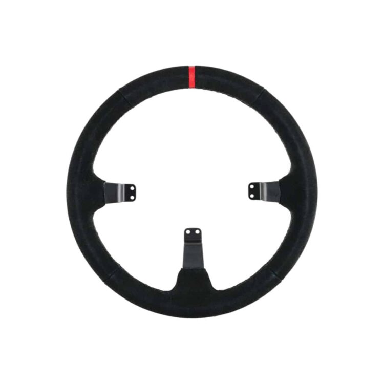 Asetek Dished Suede Rim – 340 mm suede sim racing wheel