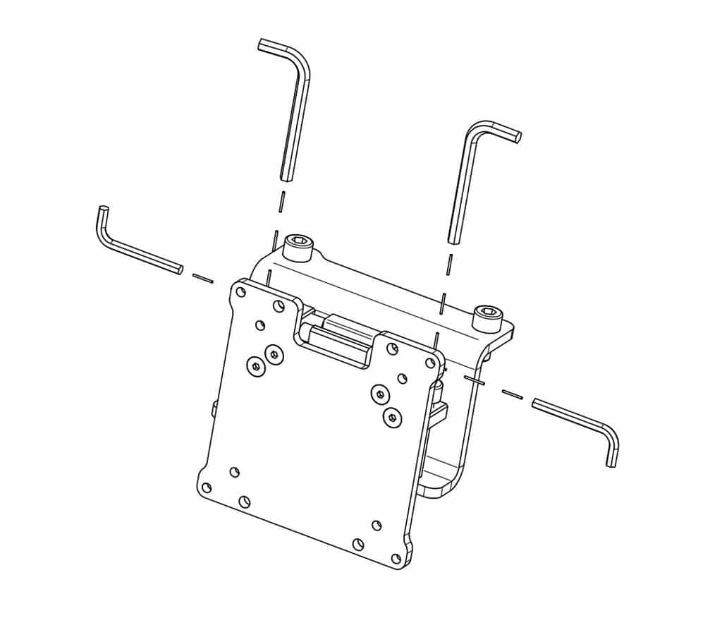Sim-Lab Vario™ Vesaアダプター3個セット トリプルモニター Vario Vesa Adapter Kit (3 Pieces) - Puresims | DHL Express